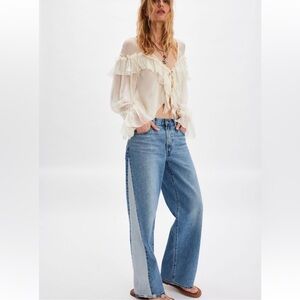 NWT LEVI'S Baggy Dad Pieced Spliced Denim SZ: 31